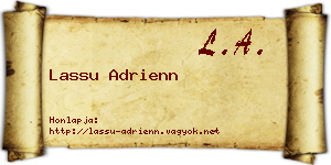 Lassu Adrienn névjegykártya